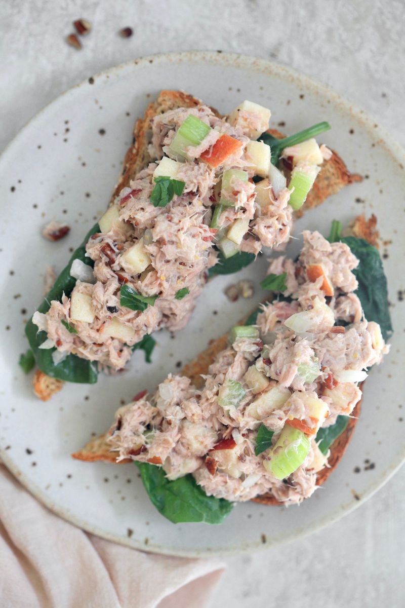 Tuna breakfast toast