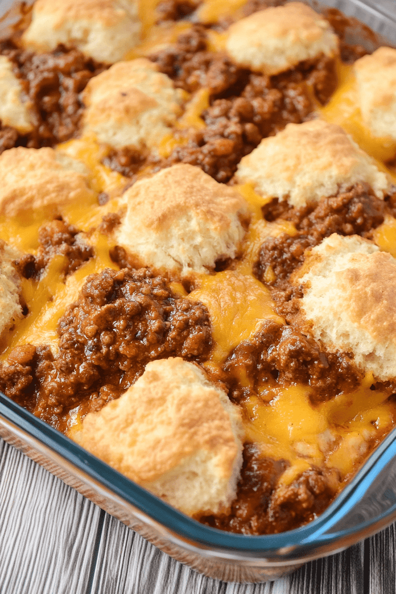 Sloppy Joe Biscuit Bake