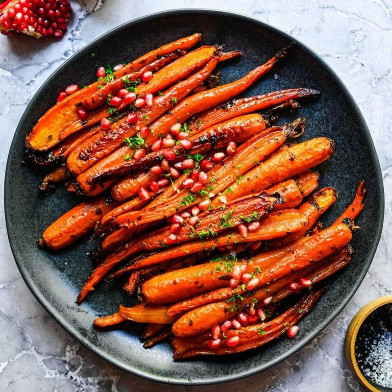 Honey-glazed carrots