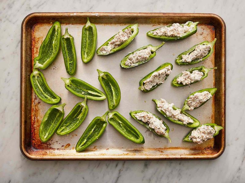Sausage and Cream Cheese Stuffed Jalapeños