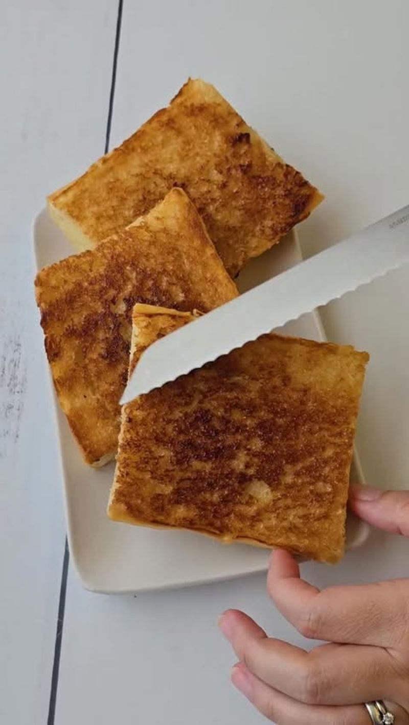 Wonder Bread Toast with Butter and Cinnamon Sugar
