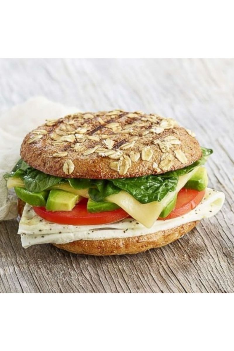 Avocado, Egg White, and Spinach on Bagel