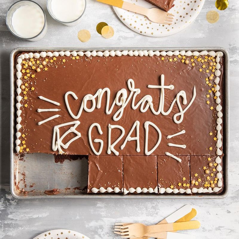 Triple-Chocolate Graduation Sheet Cake