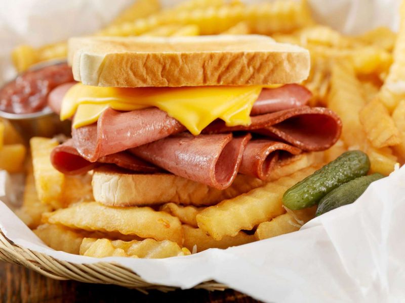 Fried Bologna Sandwich