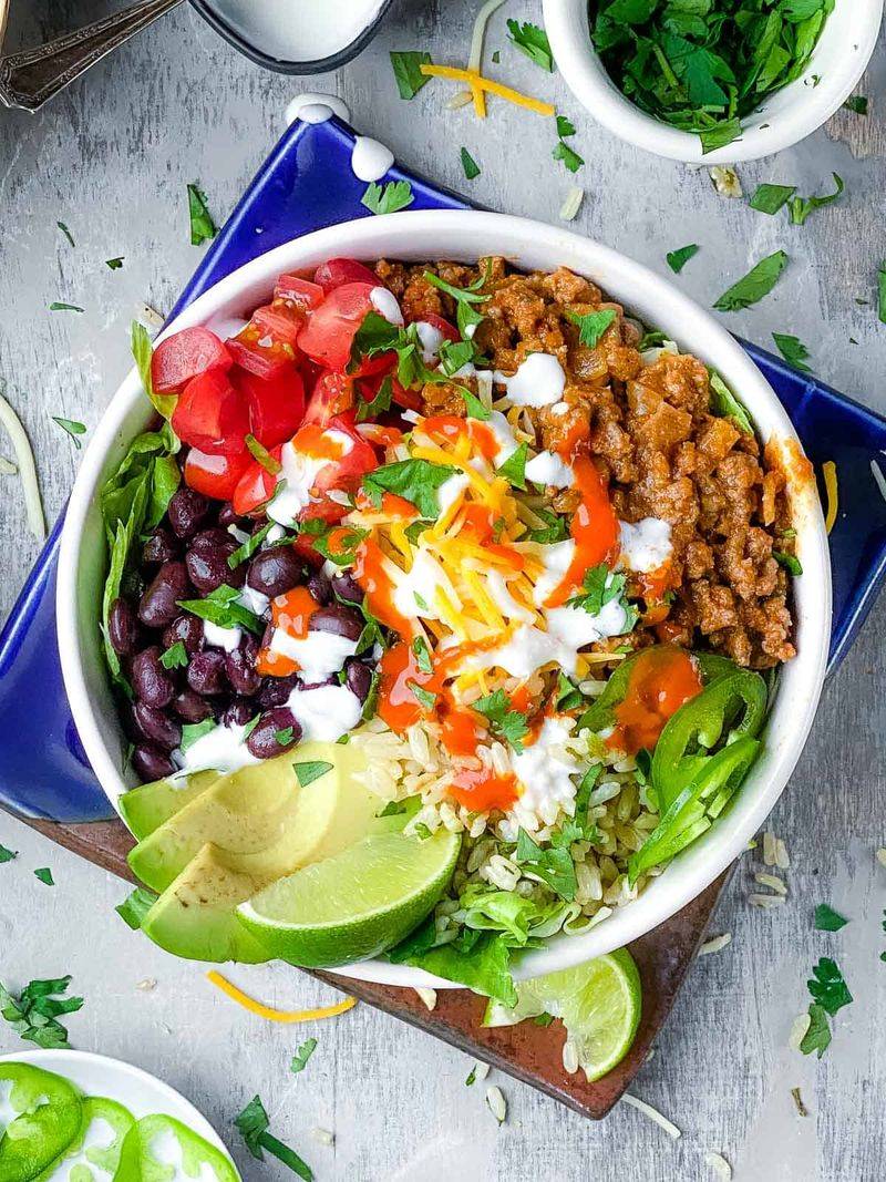 Taco-Style Beef Rice Bowls