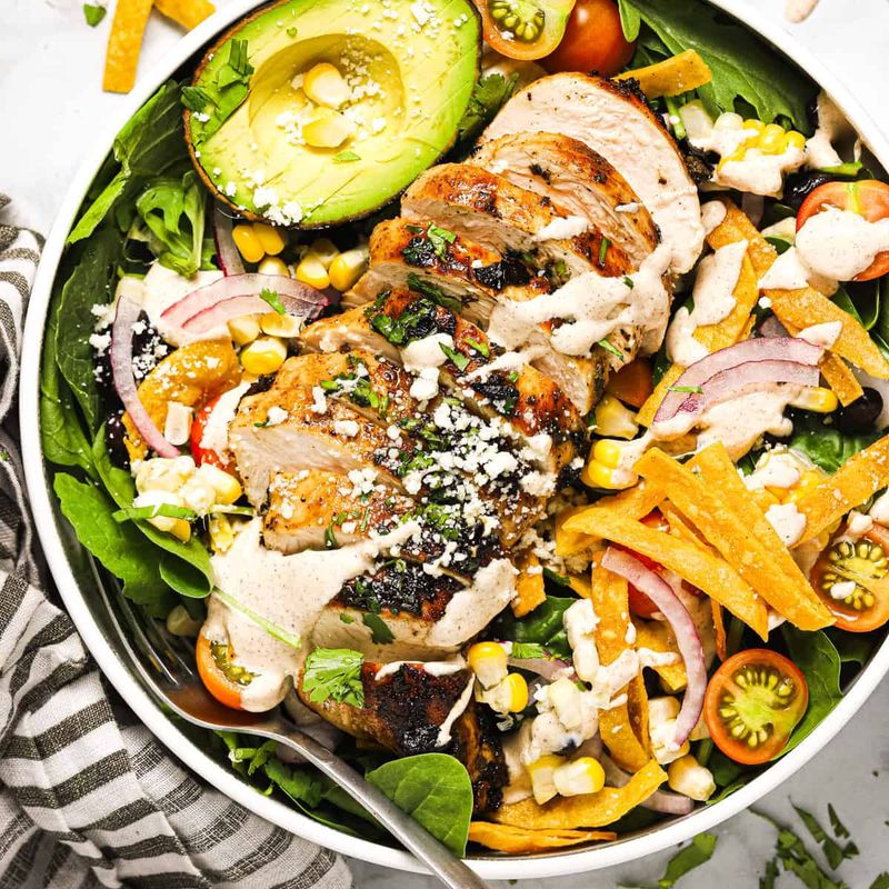 Southwest Salad With Grilled Chicken (light dressing)