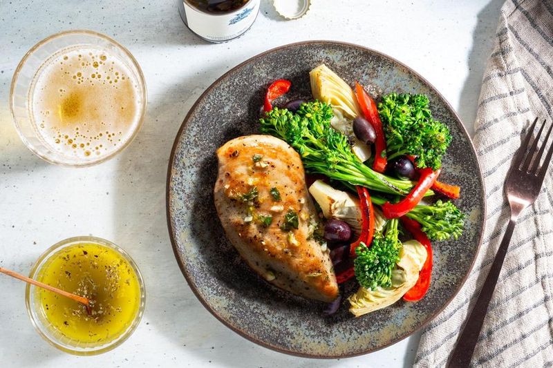 Lemon-Garlic Chicken with Roasted Broccoli