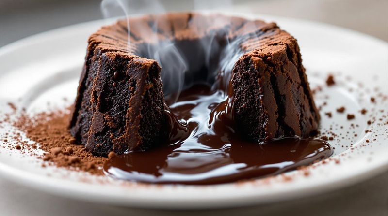 Molten chocolate lava cake