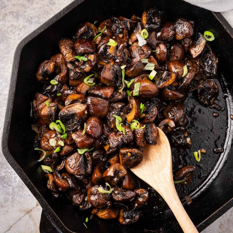 Maple Balsamic Roasted Mushrooms
