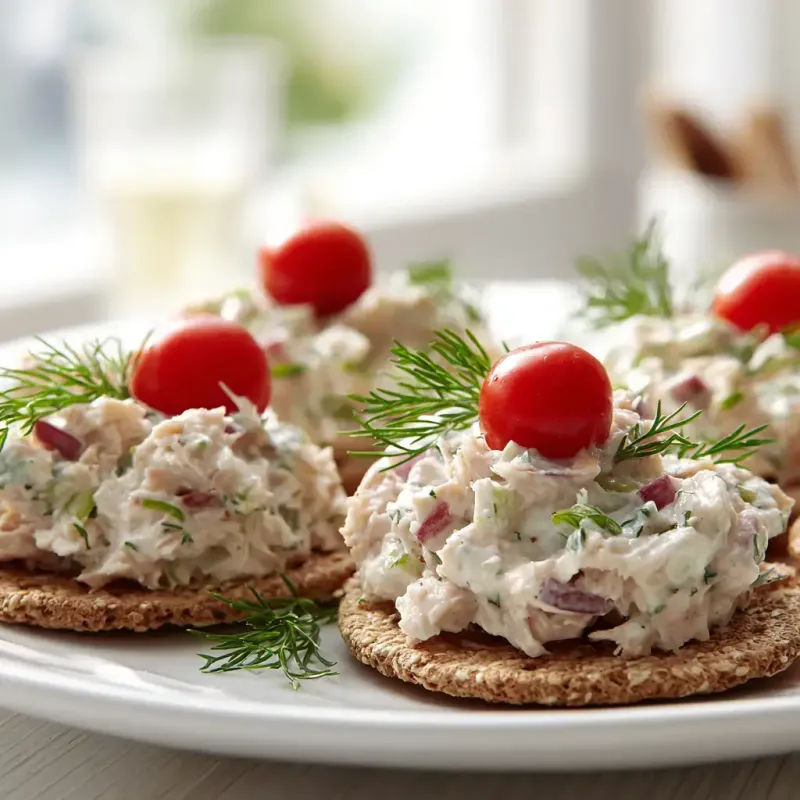 Whole Grain Crackers And Tuna