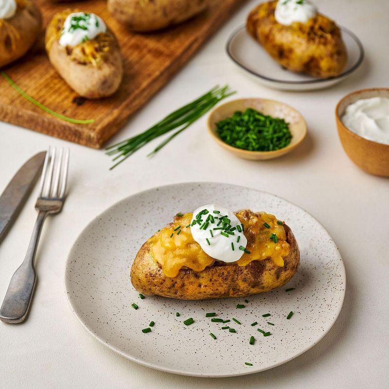 Corned Beef Stuffed Baked Potatoes