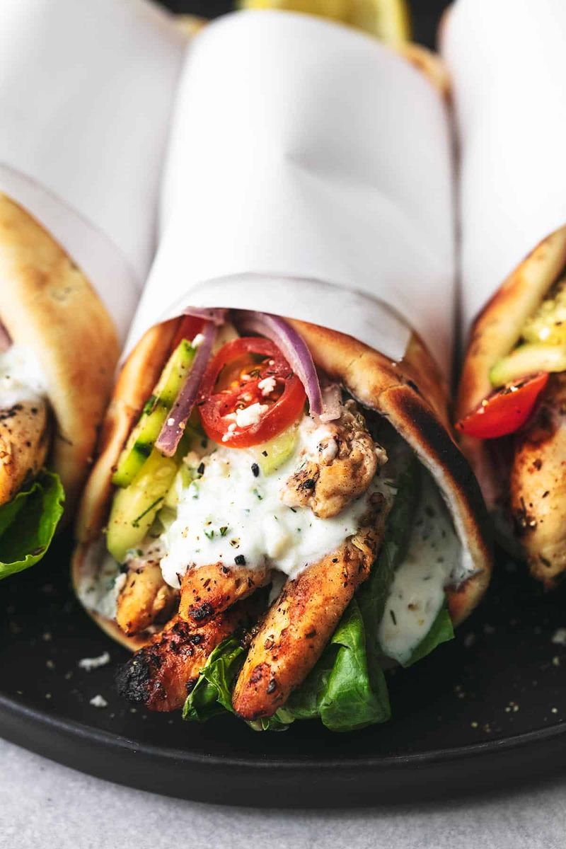 Greek Chicken Pitas