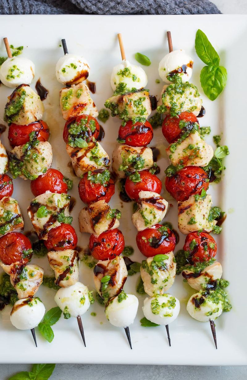Grilled Chicken Caprese Skewers