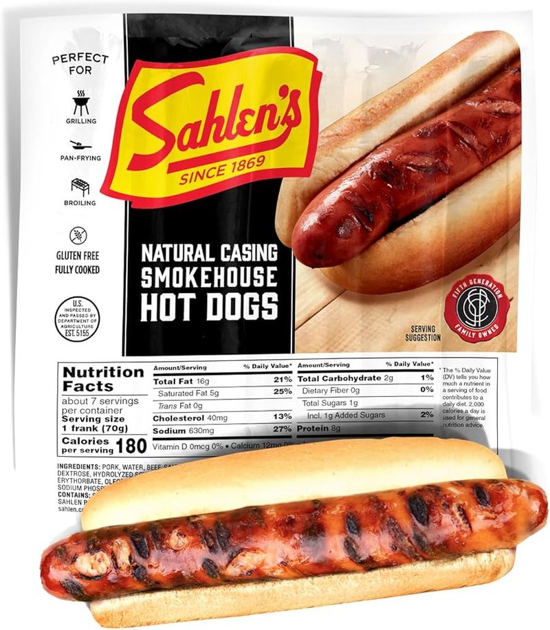 Sahlen's Smokehouse Hot Dogs Beef