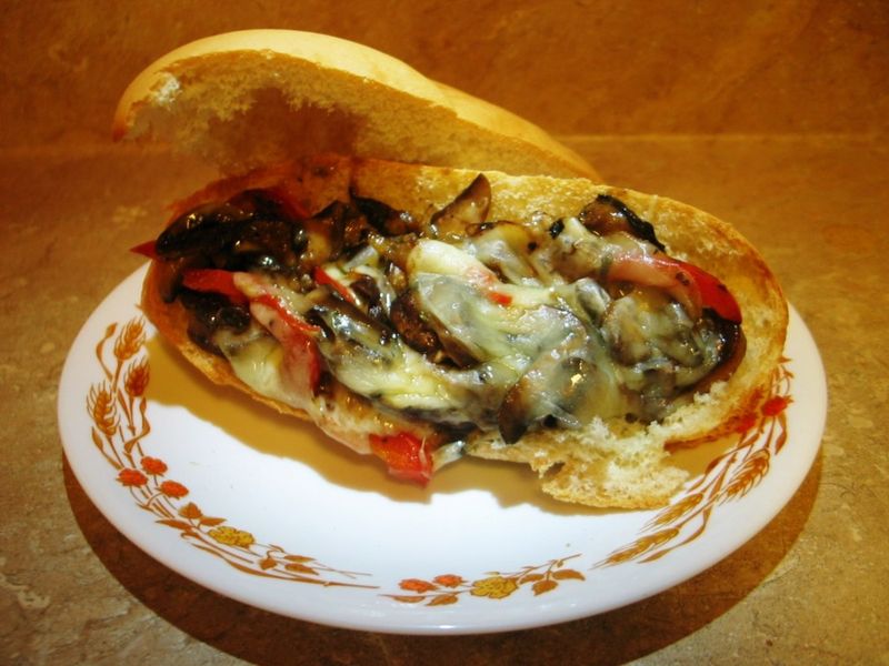 Portobello Philly Cheesesteak Sandwiches