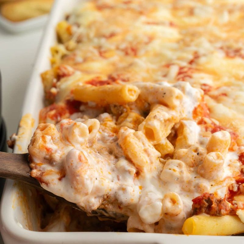 Baked Ziti With Ricotta Clouds