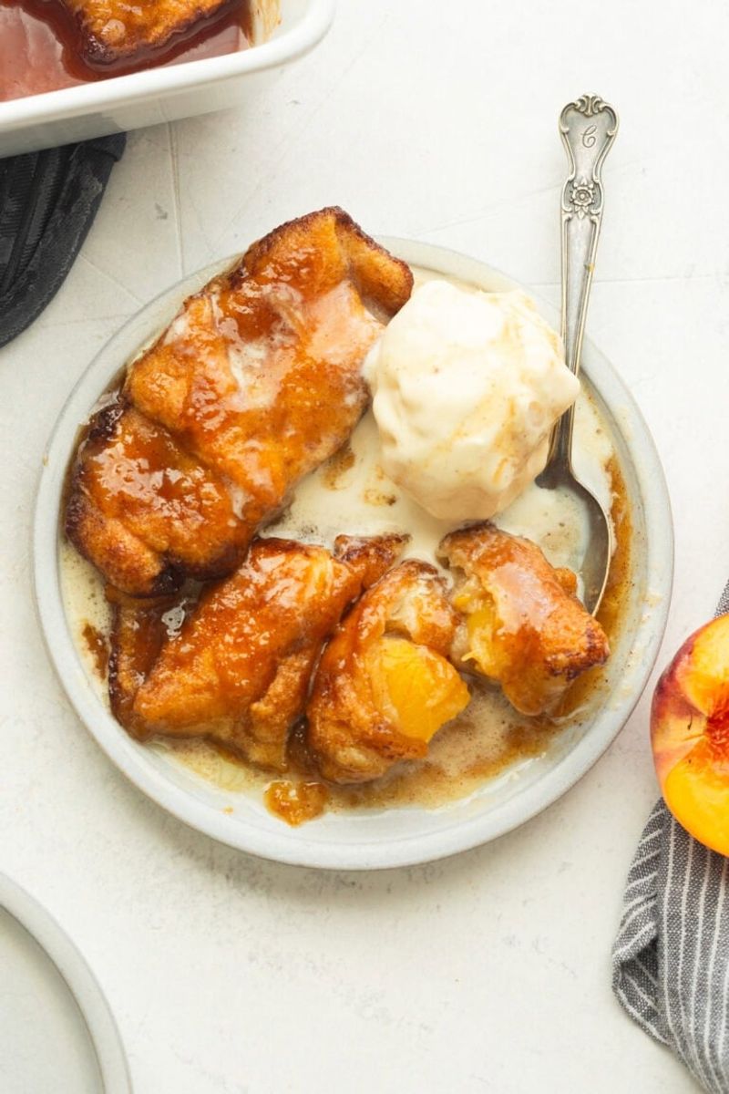 Crescent Roll Peach Dumplings