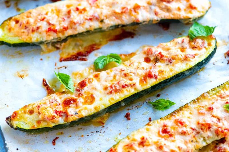 Cheesy Baked Zucchini Boats