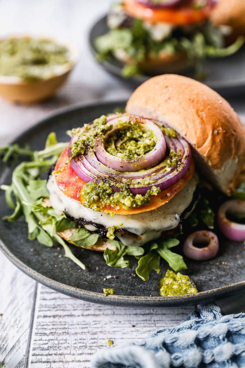 Grilled Portobello Cap Burgers