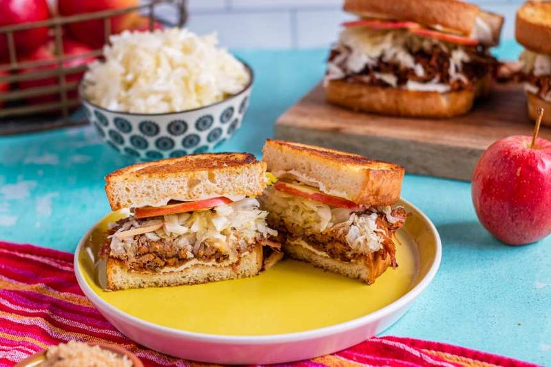 Pork and Sauerkraut Sandwich