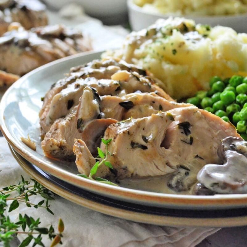 Turkey Tenderloin In Mushroom Sauce