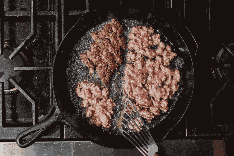 Not browning the meat enough