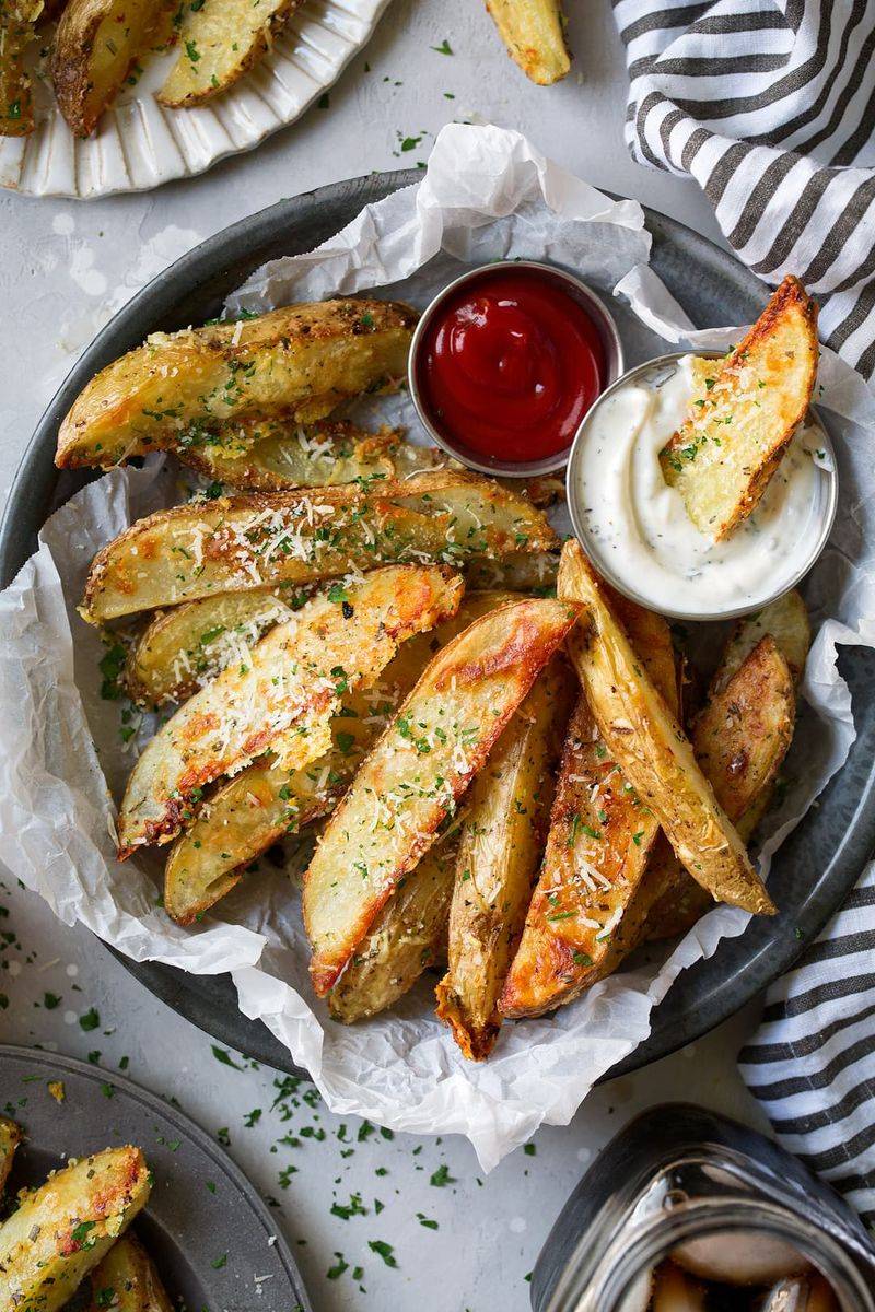 Garlic Parmesan Potato Wedges