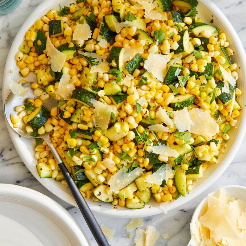 Skillet Zucchini Corn Hash