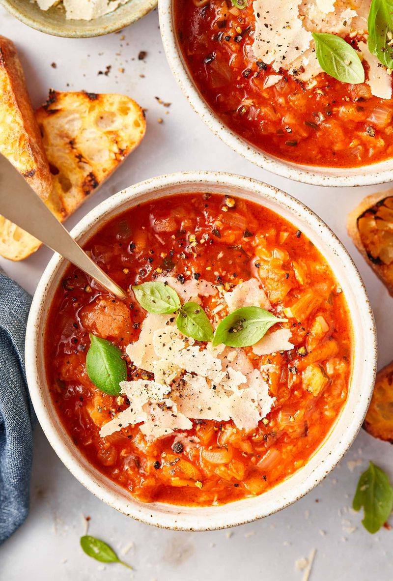 Rustic Chunky Tomato Soup (Tuscan-Style)
