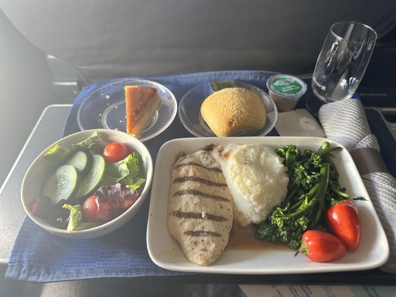 Rubber-chicken breast with mystery gravy