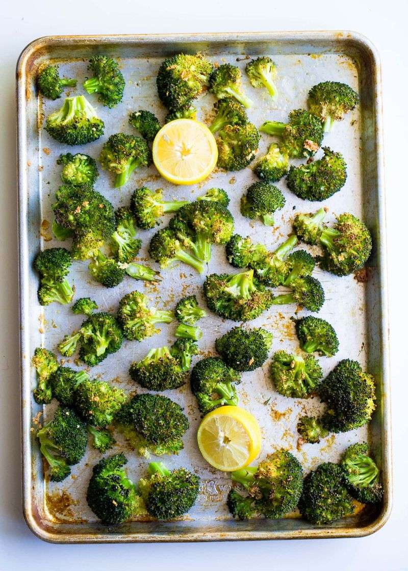 Sheet Pan Roasted Broccoli With Garlic And Lemon