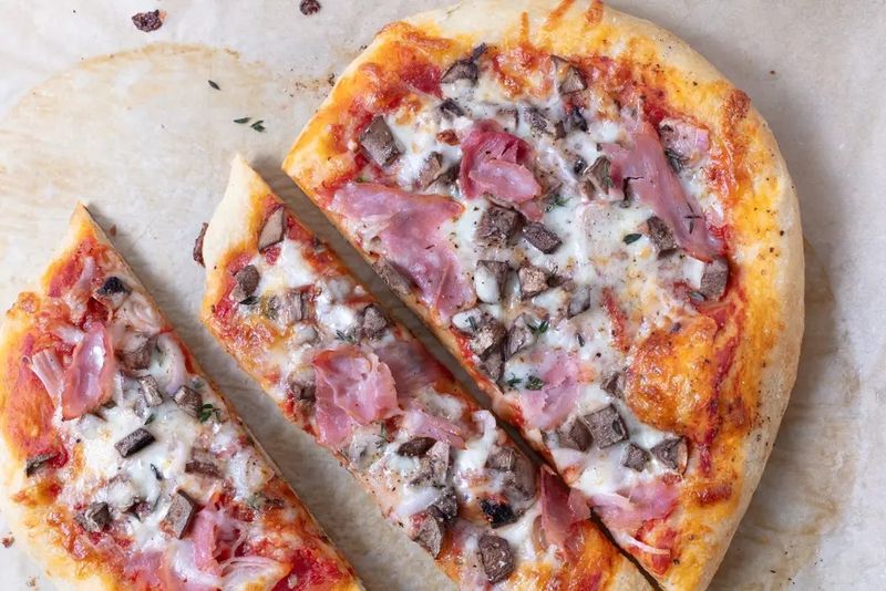 Ham and Mushroom Pizza