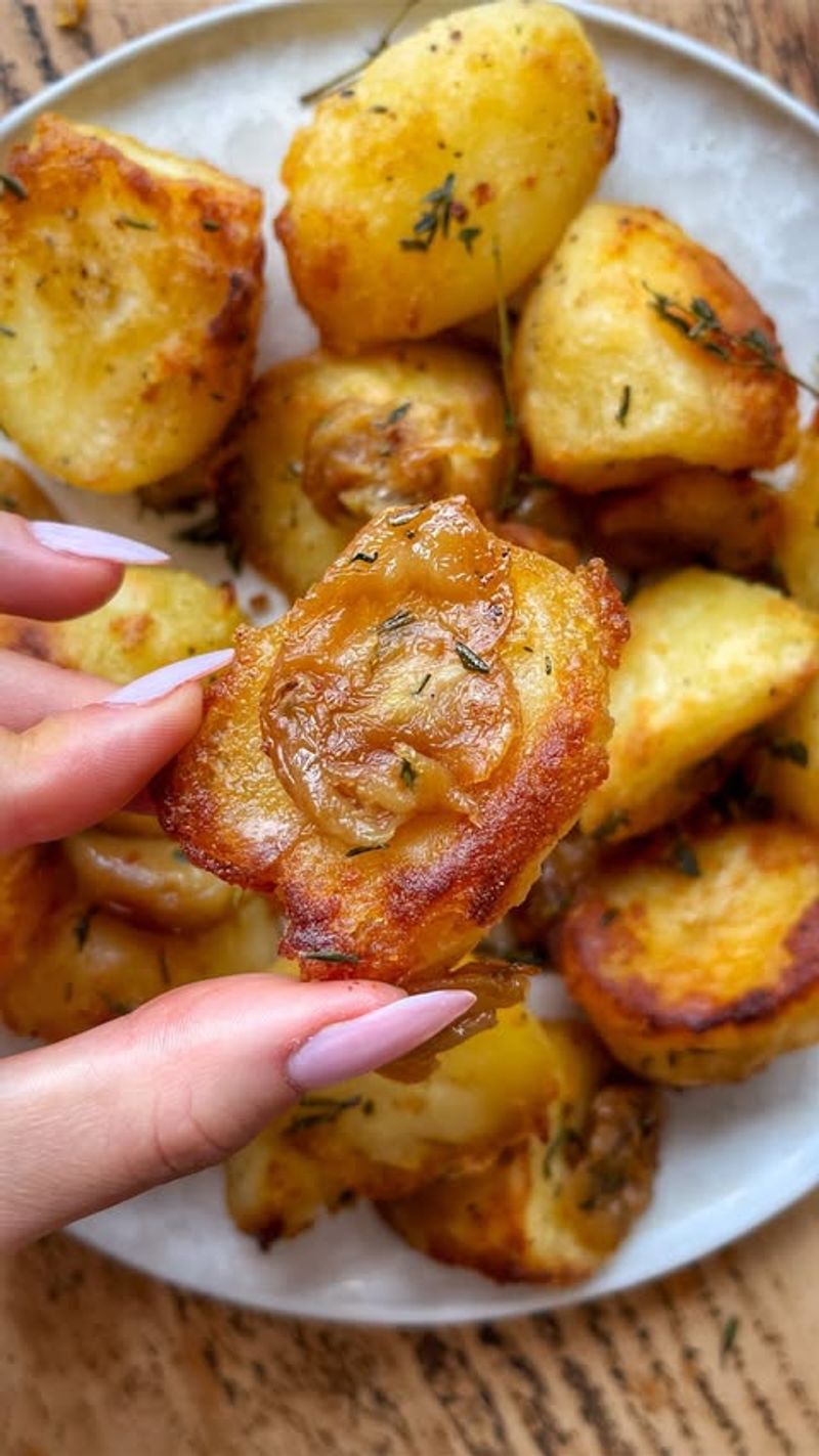 Crispy Roast Potatoes With Garlic Confit Oil