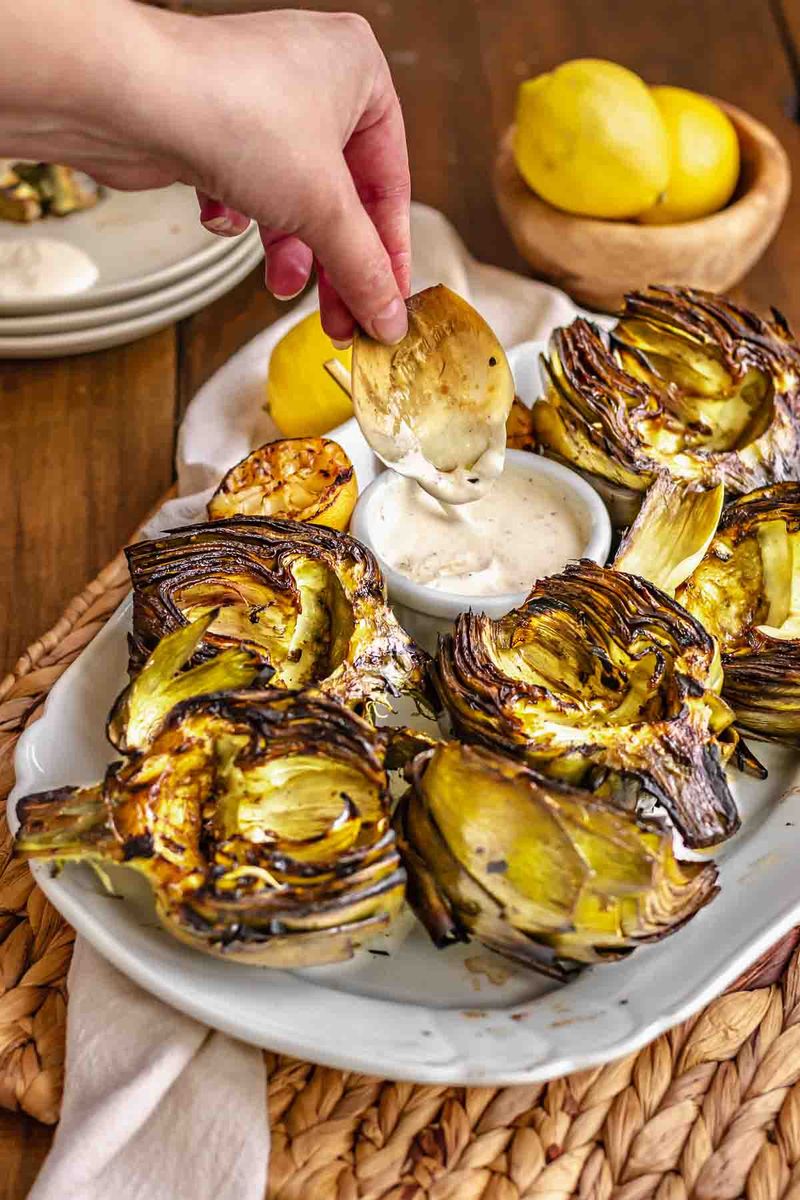 Grilled Artichokes With Lemon Aioli