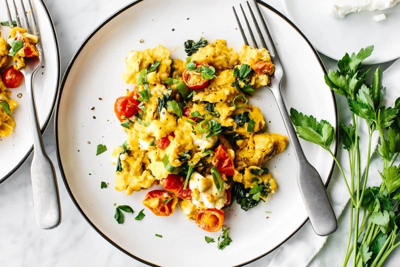 Quick Veggie And Egg Scramble
