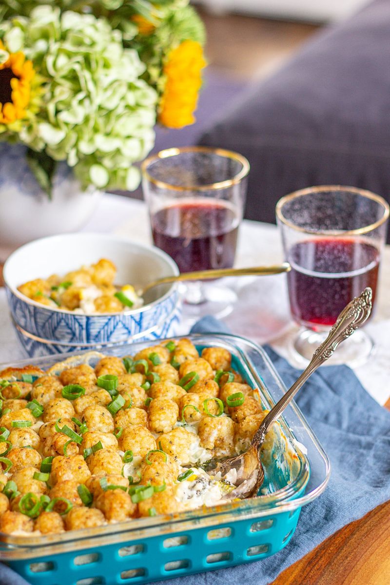 Cheesy Chicken and Broccoli Tater Tot Casserole