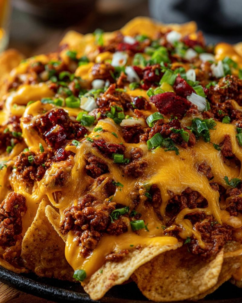 Beef Nachos With Cheese Sauce