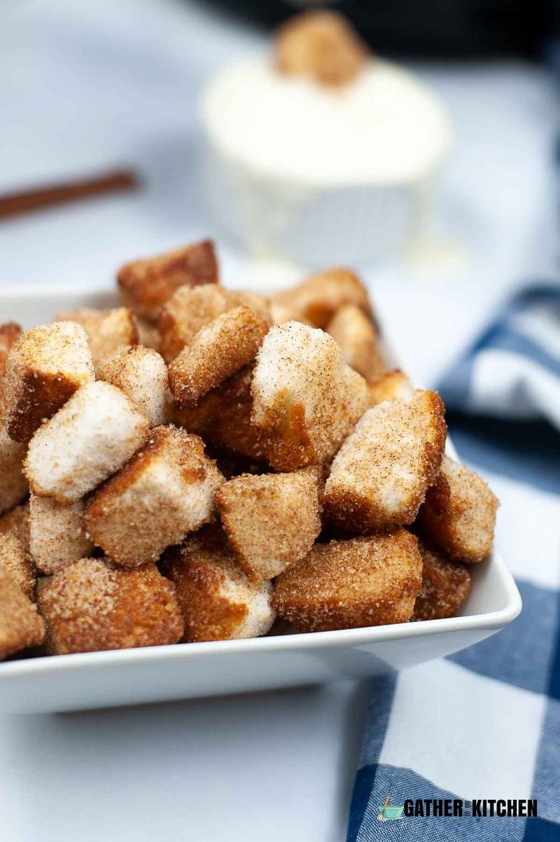 Air Fryer Churro Pancake Bites