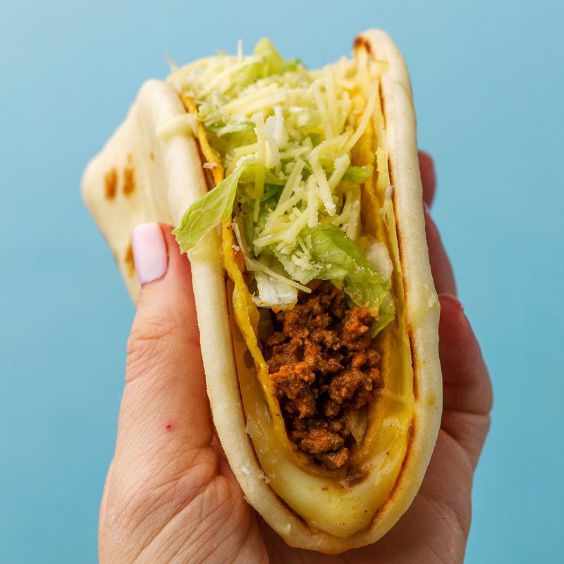 Taco Bell: Cheesy Gordita Crunch + Bean Burrito