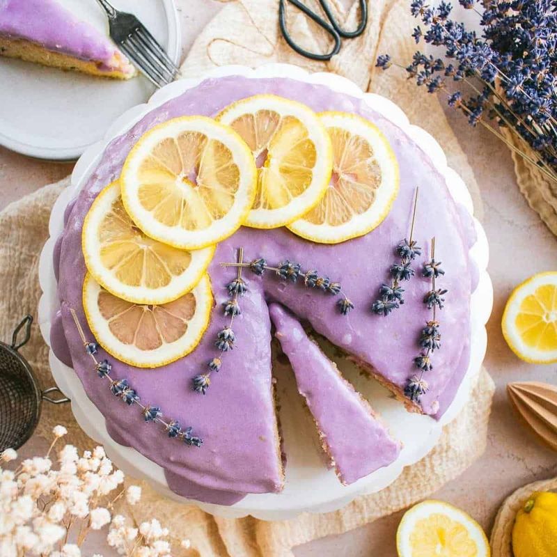 Lavender Lemon Almond Cake