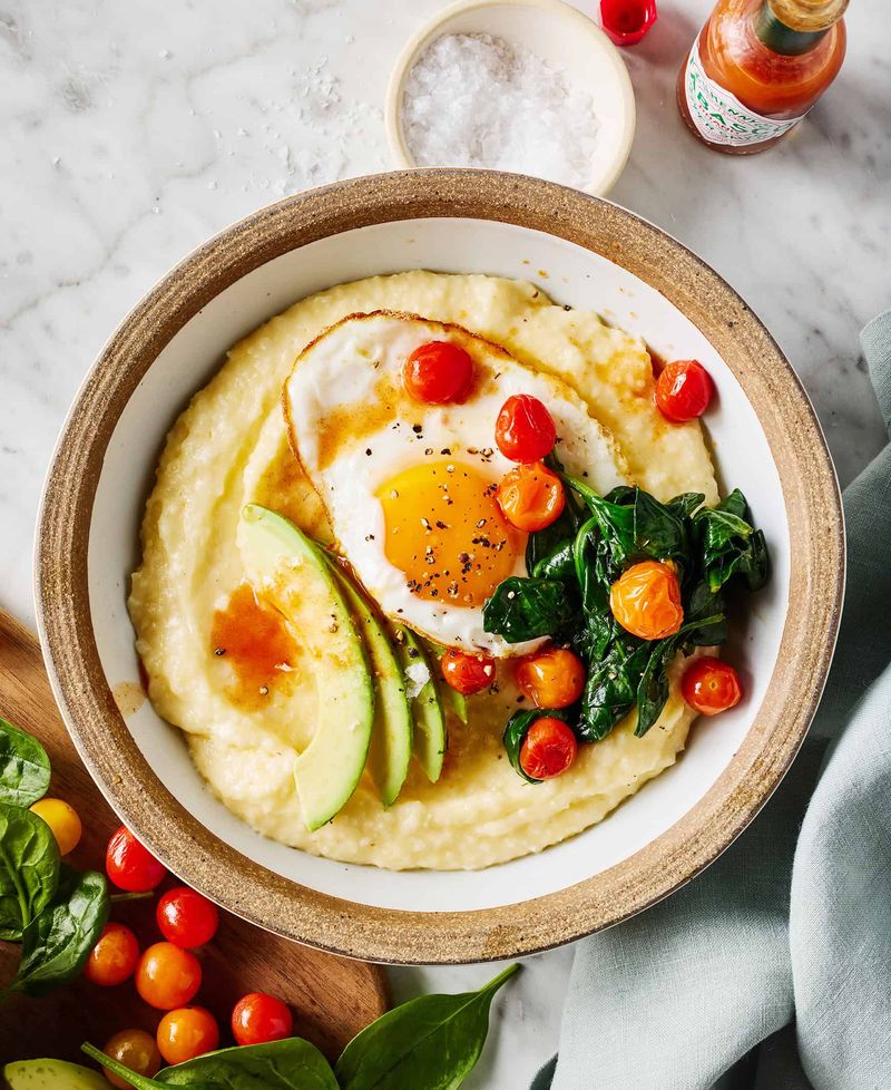 Creamy Polenta Or Grits With Egg