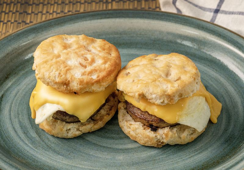 Breakfast Sausage Biscuit Melt