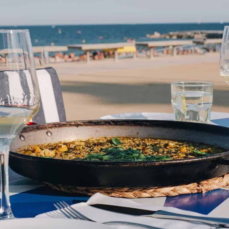 Paella by the sea