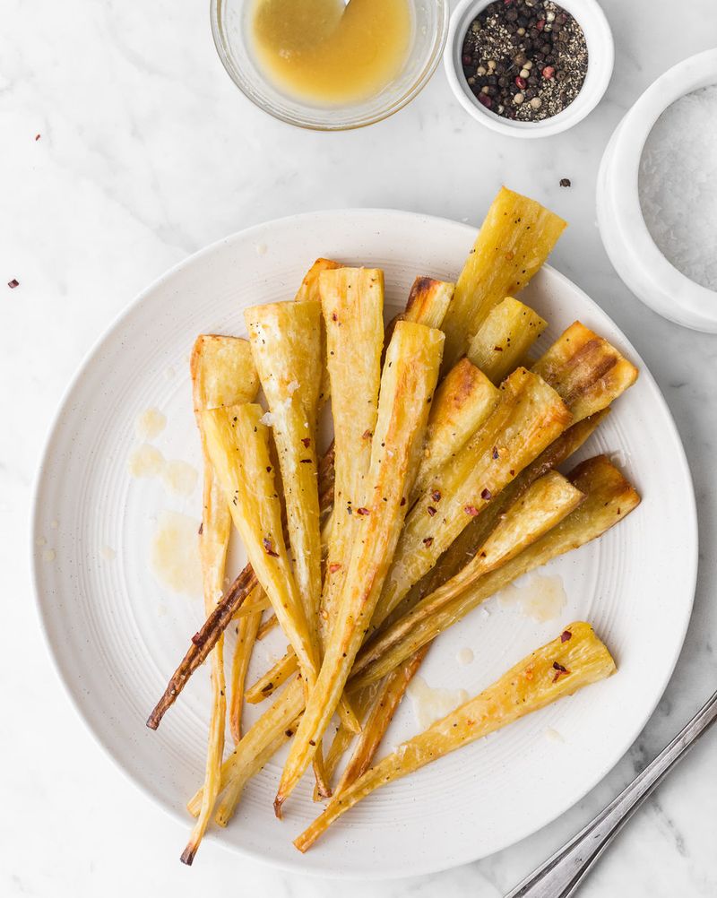 Maple-Dijon Roasted Parsnips