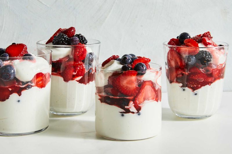 Berries with whipped cream