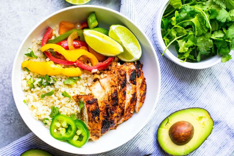Chicken Fajita Bowl (No Tortillas)