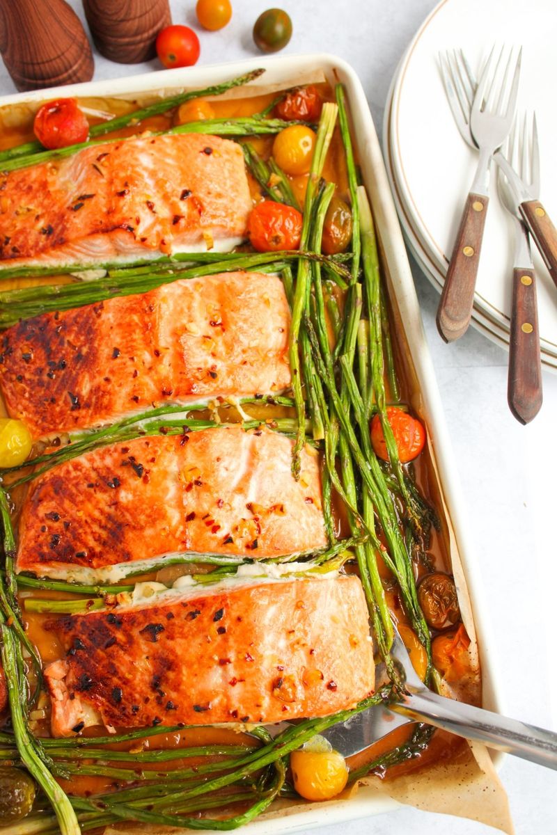 Salmon And Veggie Bake