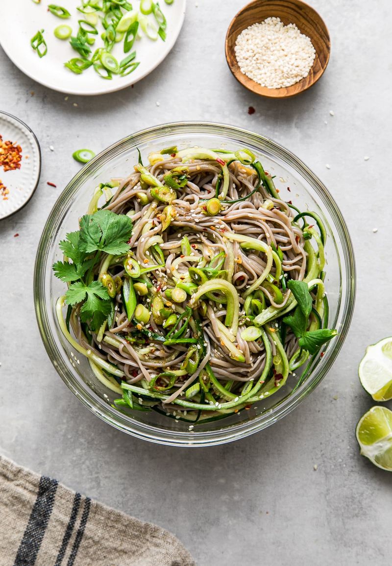 Cold Soba Salad (Buckwheat Noodles)