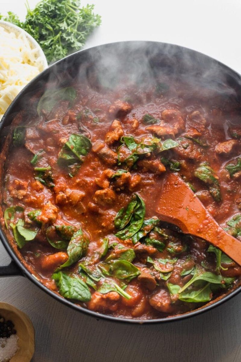 Turkey and Spinach Meat Sauce