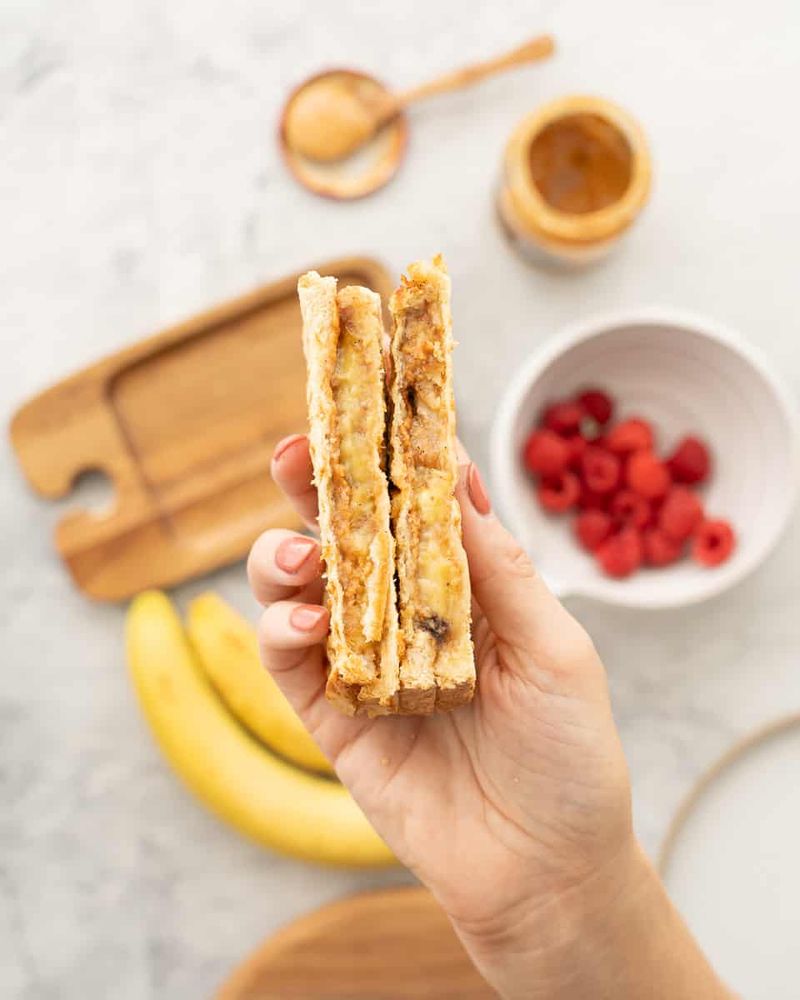 Peanut butter and banana sandwiches